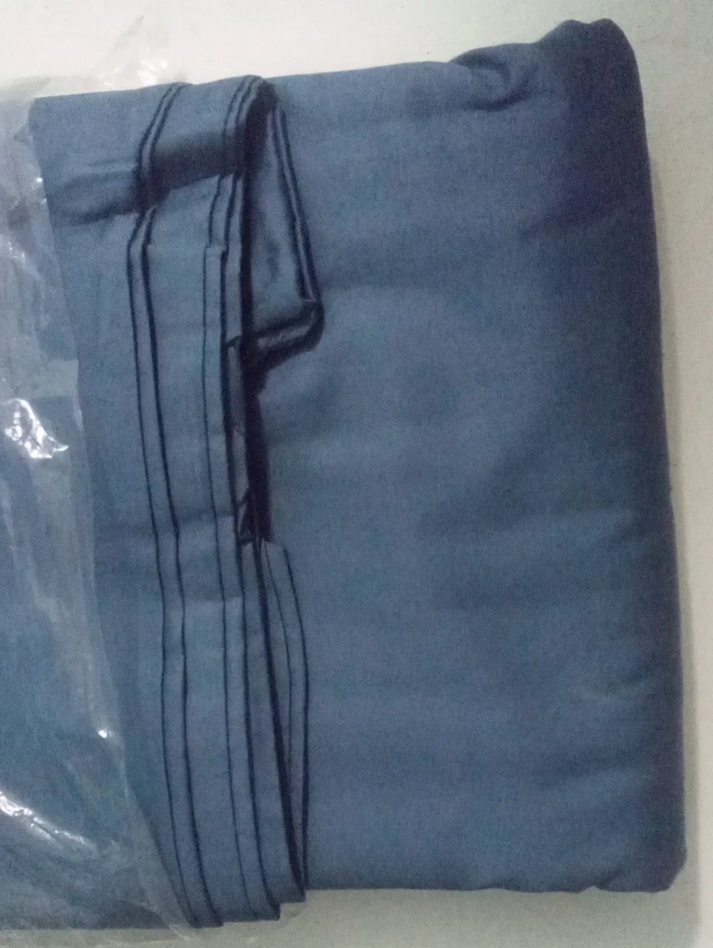 Duvet Cover Set in Slate Blue Full Queen NWT $89.99 Sateen